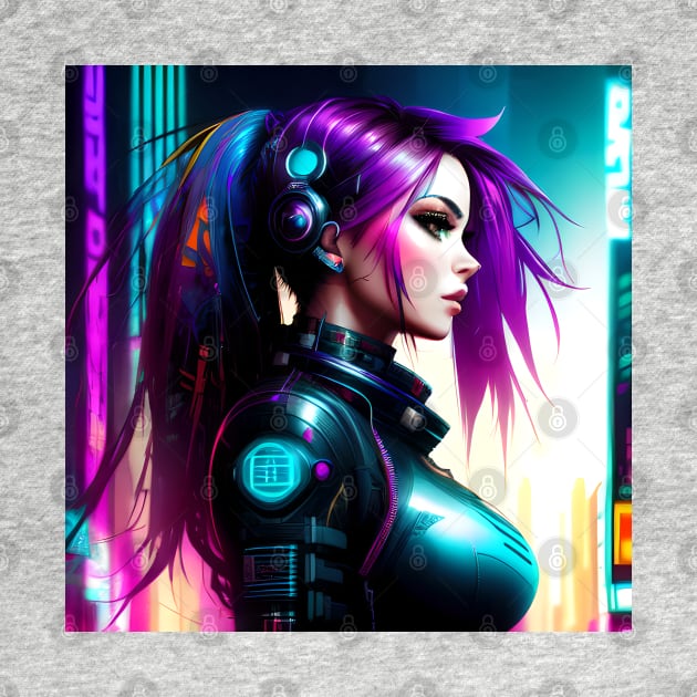 Beautiful Cyberpunk Girl [Design 1] by Perfect Sense